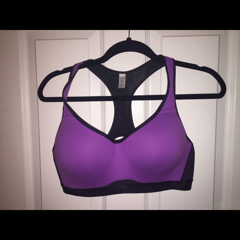 Purple UA sports bra